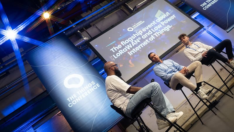 A panel on stage